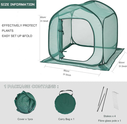 UV-Resistant Durable Pop Up Plant Covers & Garden Mesh Netting - Protective Bird Netting for Tomato & Crop Protection, Portable Pop-Up Mesh Plant Covers for Raised Beds