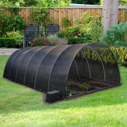 Agfabric 50% Sunblock 10’ X 16’ Shade Cloth with Grommets for Garden Patio, Black