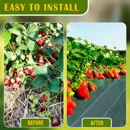 KAKO 4Ft x 100Ft Weed Barrier Fabric Heavy Duty Weed Barrier Landscape Fabric, Garden Fabric Weed Barrier, Ground Cover Weed Barrier Weed Cloth for Garden Fabric, Landscaping Fabric, Driveway Fabric