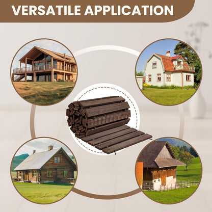 6FT Wooden Garden Pathway, Roll Out Walkway for Patio, Backyard and Outdoor Decor, Weatherproof, Non Slip and Easy to Install, Perfect for Beach, Wedding or Lawn (Brown)