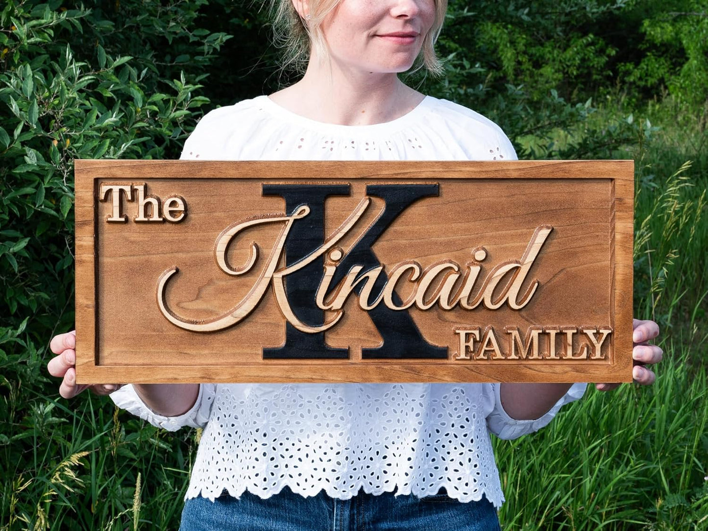Personalized Family Name Sign Personalized Wedding Gifts Wall Art Rustic Home Decor Custom Carved Wooden Signs Couples 5 Year Anniversary