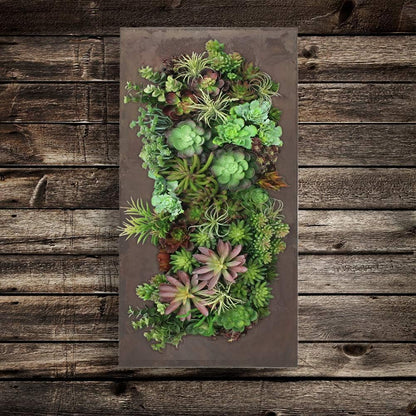 Modern Home Living Wall Galvanized Steel/Zinc Succulent Planter (Rust Zinc, 12 Pocket)