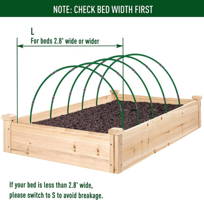MAXPACE Greenhouse Hoops for DIY 2.8ft or Wider Grow Tunnel, Rust-Free Fiberglass Support Hoops Frame for Garden Fabric, DIY Plant Support Garden Stakes, Gardening Supplies, 25pcs