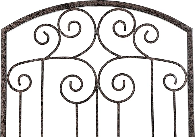 H Potter Premium 8-Foot Iron Garden Trellis - Heavy Duty Plant Support for Climbing Vines & Privacy Screen