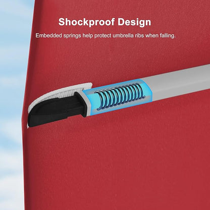 PURPLE LEAF 10' X 13' Patio Umbrella Outdoor Rectangle Umbrella Large Cantilever Umbrella Windproof Offset Heavy Duty Sun for Garden Deck Pool Patio, Terra