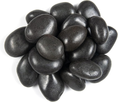 MSI Decorative Polished Black Pebbles, 1.2 inch - 2 inch, 40 lb. Bag