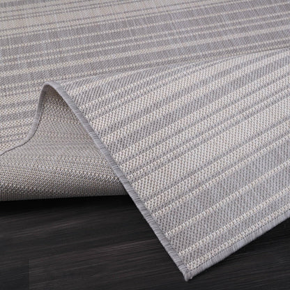 Stripe Outdoor Rug 8x10 Washable Outside Carpet for Indoor Patio Porch Waterproof Easy Cleaning Non Shedding Area Rugs Gray 8 x 10