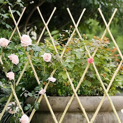 Expandable Bamboo Trellis Fence - 48x72 Inch, Climbing Plants, Eco-Friendly, Easy Installation,Lattice Fence