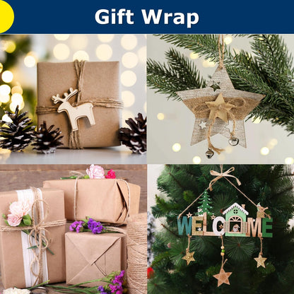 Vanhench 805FT Orange Twine String, Colored Natural Jute Twine String Rope Cord for Christmas Crochet Knitting Macrame, Arts & Crafts, Gift Wrapping, Wedding Décor, Art Decoration Packing (Orange)