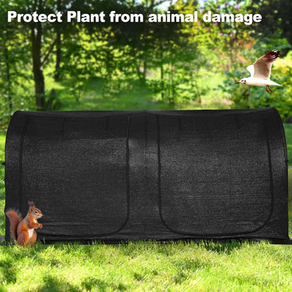 Large Tunnel 8.2'x4' Sunshade Cloth Gardening Net,Easy Set up 4FT Tall Crops Shade Cover, UV Resistant Plant 80% Sunblock Net for Vegetables,Fruits and Mini Flower Pot with Stakes and Carry