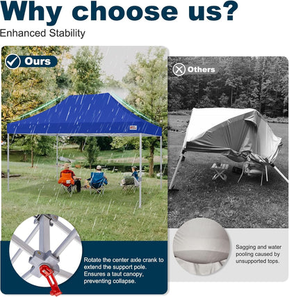 MASTERCANOPY Pop Up Canopy Tent Commercial Grade 10x15 Instant Shelter (Blue)