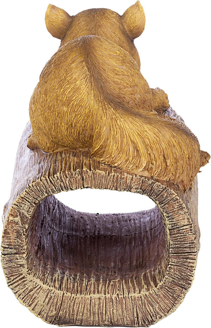 Jolly the Squirrel Gutter Guardian Downspout Statue