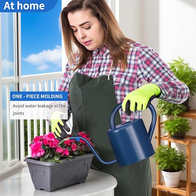 Watering Can, Stainless Steel Watering Can for Indoor & Outdoor Plants, 1L/35oz Long Spout Water Can with Handle, Rust-Proof Plant Watering Pot for House Plants, Garden Flowers