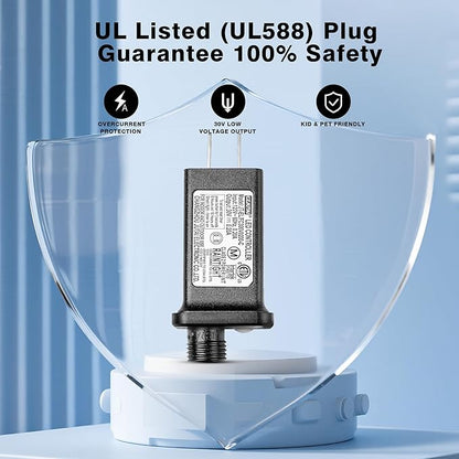 BlcTec Halloween Lights 500 LED 174FT Halloween String Lights with 8 Modes, UL Certified, Connectable, Waterproof, Timer for Indoor Potdoor Yard, Porch, Trees, Haunted House Decorations, Orange Purple