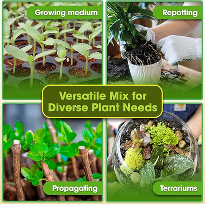 DUSPRO Recycle Premium Bonsai Soil Mix Ready to Use Pre-Mixed 5in1 with Akadama, Pumice, Vermiculite, and Peat Moss Professional Bonsai Potting Soil Mix 2 Qrt