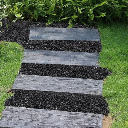 15 lbs Black Rocks for Planters, 1"-2" Decorative River Rocks for Plants, Flower Pots, Vase, Polished Garden Stones for Outdoor Landscaping, Walkways, Yard
