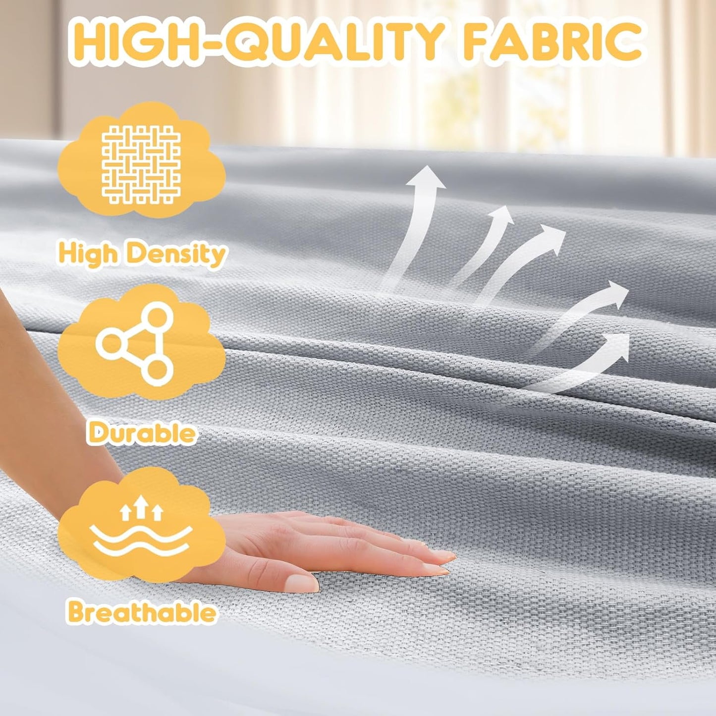 ANYOO Cotton Hammock Portable Camping Hammocks for Hanging Sturdy Garden Comfortable Fabric Hammock with Tree Straps Up to 660lbs with Travel Bag for Camping Outdoor/Indoor Patio Backyard