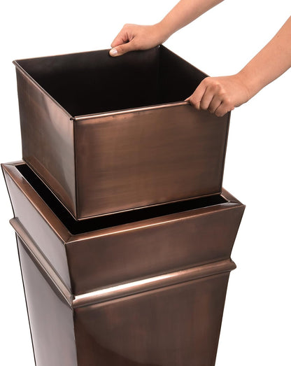 H Potter Tall Planter Large Copper Flower Pot Outdoor Indoor Patio