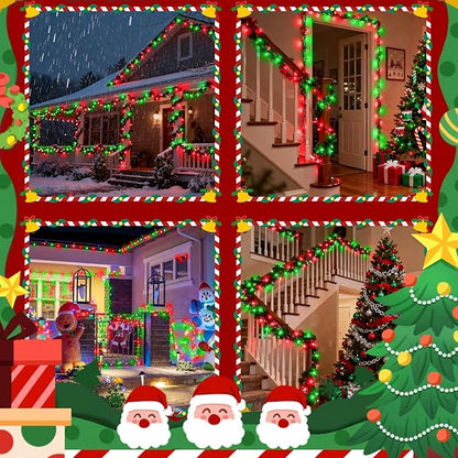 Voice Control 88ft 240LED Smart Christmas String Lights Outdoor/Indoor | String Lights Plug in with Remote, 12Modes, 7Voice Commands & Timers, Christmas Twinkle Light for Xmas Tree Decor (Red & Green)