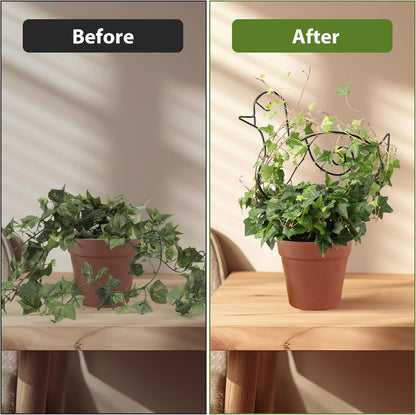 2 Pack Plant Trellis Indoor, 10.8" W x 13" H Small Trellis for Potted Plants, Decorative Trellis for Climbing Plants Indoor, Ideal for Vines on Tabletops, Balconies, Gardens and Lawns, Duck-Shaped