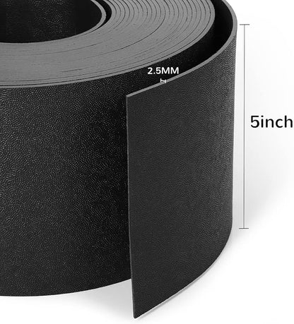 Black Plastic Garden Landscape Edging, 5” Tall Border Coil, Flexible and Strengthened with Anti-UV Treatment (40ft with 12pcs Stakes)
