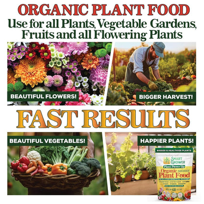 Organic Plant Food with Beneficial Microbes, Fast Acting Vegan Fertilizer for Vegetable Garden, Outdoor & Indoor Plant Fertilizer, Miracle Growth for Plants Concentrated 250GR 2-Pack Makes 60 Gallons