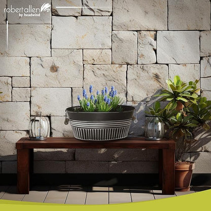 Headwind Vintage Collection 14-Inch Charcoal Oval Galvanized Tub with Handles – Metal Wash Basin Planter - Galvanized Metal Tub for Indoor & Outdoor Use by Robert Allen