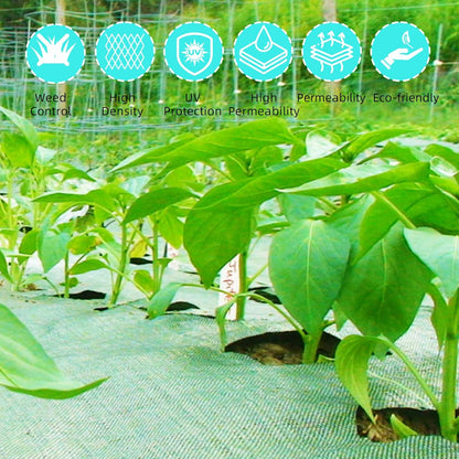 6ft x 300ft & 3.2 oz Premium Garden Weed Barrier Landscape Fabric, Durable & Heavy-Duty Weed Block Gardening Mat, Easy Setup & Superior Weed Control, Eco-Friendly & Convenient Design