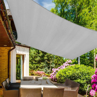 KANAGAWA Sun Shade Sail 12'x12' Gray Square UV Block Canopy Awning Shelter Fabric Cloth Screen for Outdoor Patio Garden Backyard