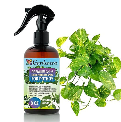 Gardenera Professional POTHOS Spray Fertilizer Mist for Home Gardening | 3-1-2 Gentle Blend Mist for Healthy Leaves & Growth | Essential Nutrients for Pothos Plants - 8oz