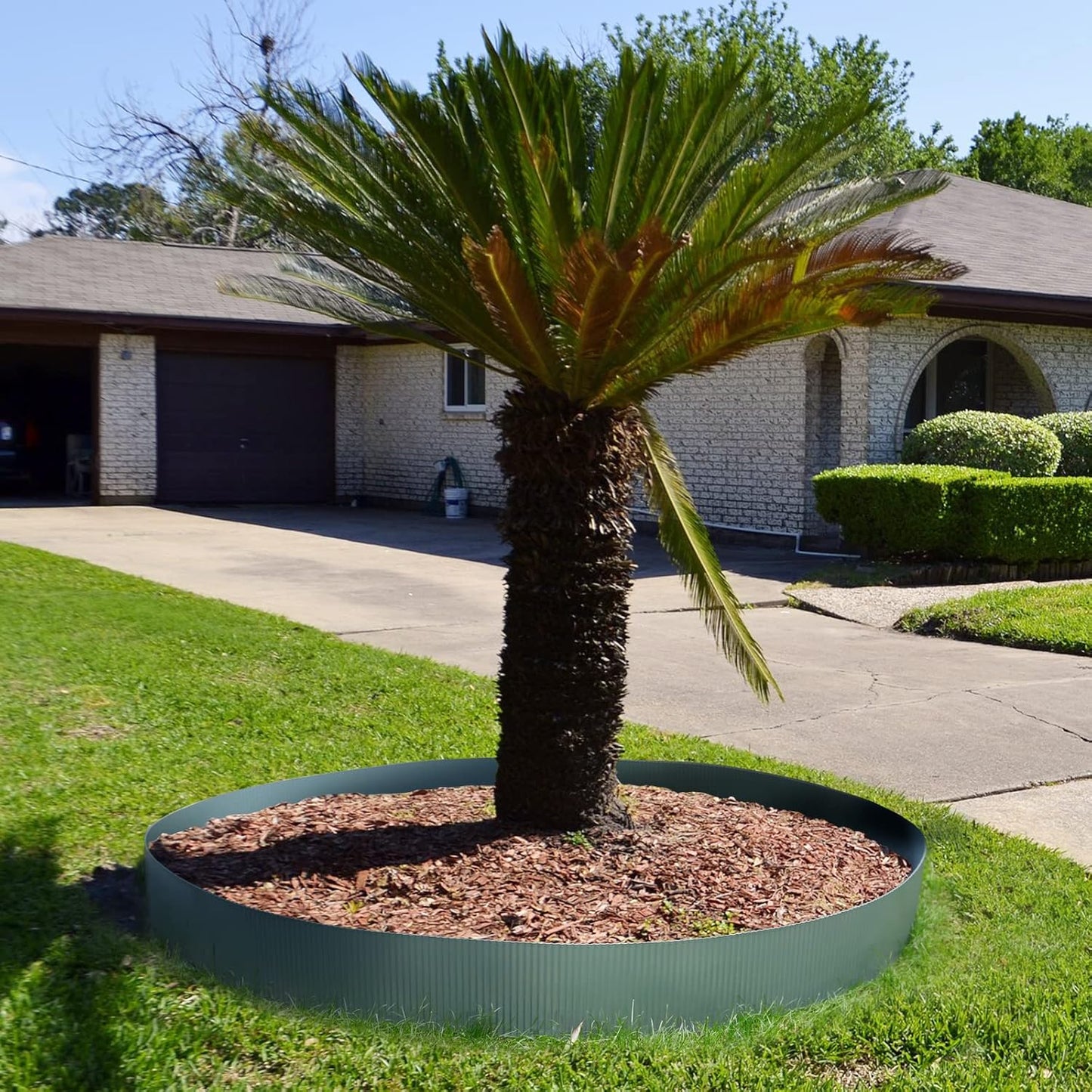 Worth Narrow-Corrugated Garden Edging, 6" x20Ft Sturdy Galvanized Steel Landscape Edging Bendable Metal Lawn Long Strips of Garden Border for Raised Flower Bed Tree Surrounds, Silver