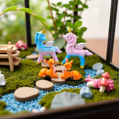 Kai Dream 15Pcs Fairy Garden Accessories, Fairy, Gnome, Animal Figurines, Miniature Resin Figurines