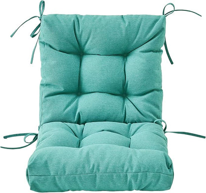 ARTPLAN All Weather Chair Outdoor Cushions Wicker Tufted Pillow with Back for Outdoor Furniture