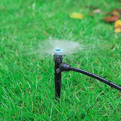 40Pcs Drip Irrigation Emitters Sprayers for 1/4" Tubing, Adjustable 360 Degree Water Flow Sprayers on 5.5" Arrow Stake for Garden Irrigation Watering System