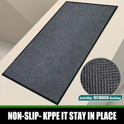 Heavy Duty Doormat, 3'x6' Indoor Outdoor Entry Rug, Commercial Entrance Mat with Rubber Border, Durable Welcome Mat, Rubber Backing Non Slip Doormat for Entryway, Large Garage Floor Mat