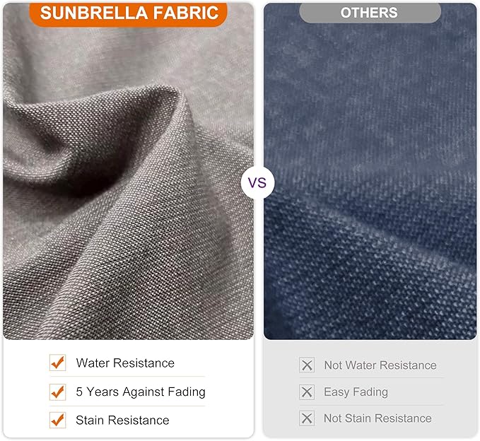 PURPLE LEAF 10ft Cantilever Outdoor Patio Umbrella Large Heavy Duty 360° Rotation Double Top Offset Rectangular Umbrellas for Backyard Deck Pool, Cast Ash