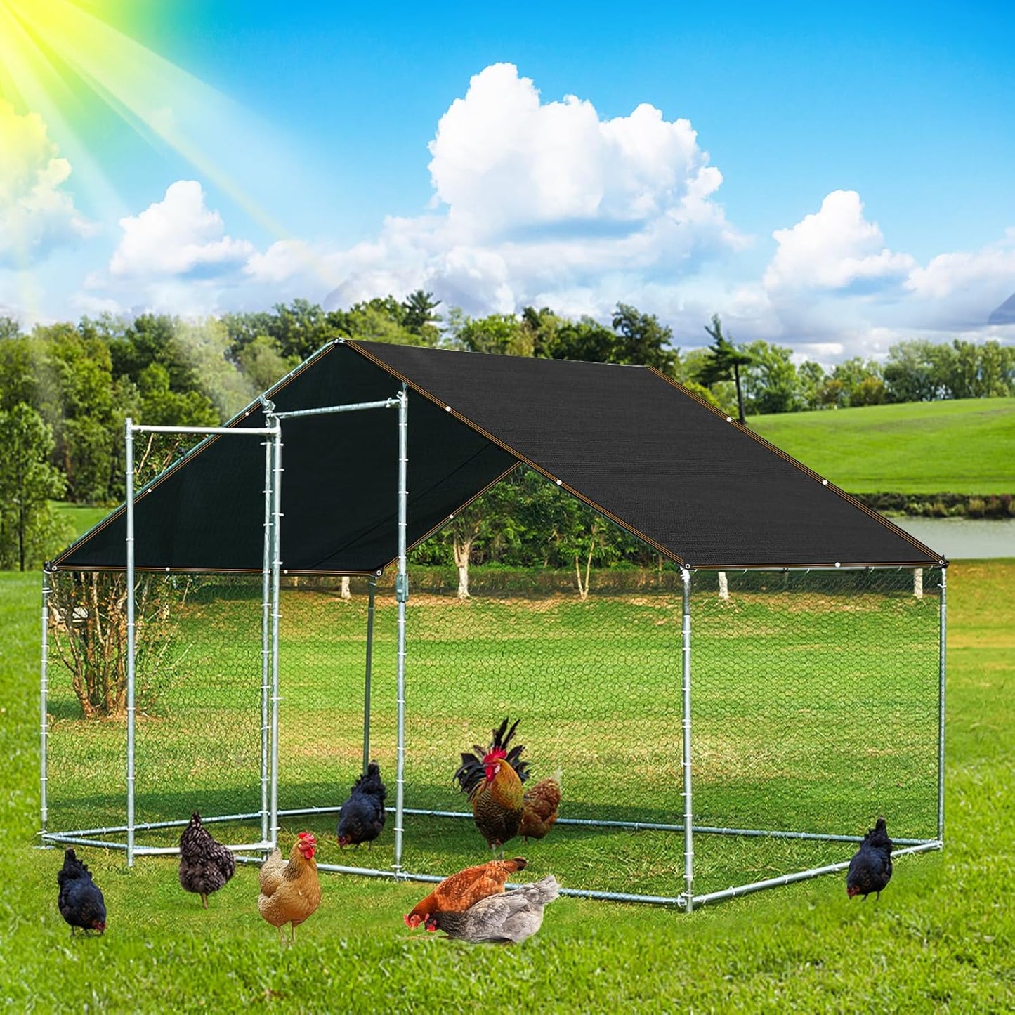 Shade Cloth - for Plants Greenhouse, 70% Sunblock Shade Sails -for Outdoor Garden Pergola Patio Lawn Sun Cloths for Kennel Chicken Coop Plant Net Cover