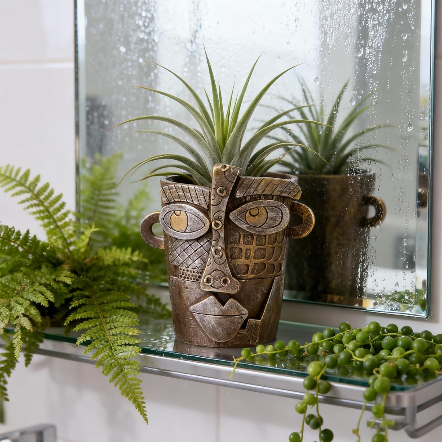 Mini Flower Pots Colorful Face Planters Head Planter, Modern Abstract Funky Plant Pots Indoor&outdoor Garden Plant Ornament Show Pieces, Cute Eclectic Flower Planters Pots for Shelf Centerpieces