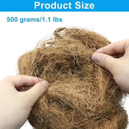1 Pack Coconut Husk Fiber, 1.1 pounds Natural Coconut Shell Fiber Silk for Pot Plants, Orchids