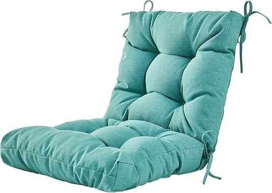 ARTPLAN All Weather Chair Outdoor Cushions Wicker Tufted Pillow with Back for Outdoor Furniture