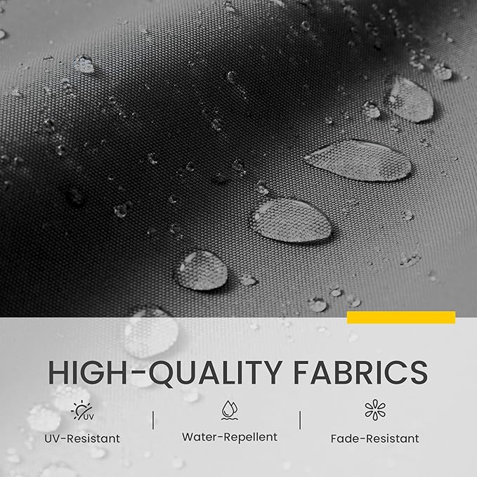 10x10 FT Cantilever Patio Umbrella Double Top Outdoor Square Large Heavy Duty Aluminum Offset Umbrellas with 7 Level Tilt 360-degree Rotation for Pool Garden Deck, Grey