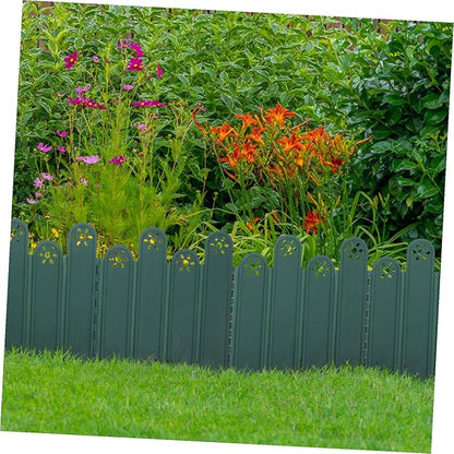 KESYOO 5pcs Decorative Outdoor Garden Edge Plastic Landscape Fencing with Corner Brackets for Lawn Flower Bed Borders Easy Install Outdoor Pet Fencing Panels