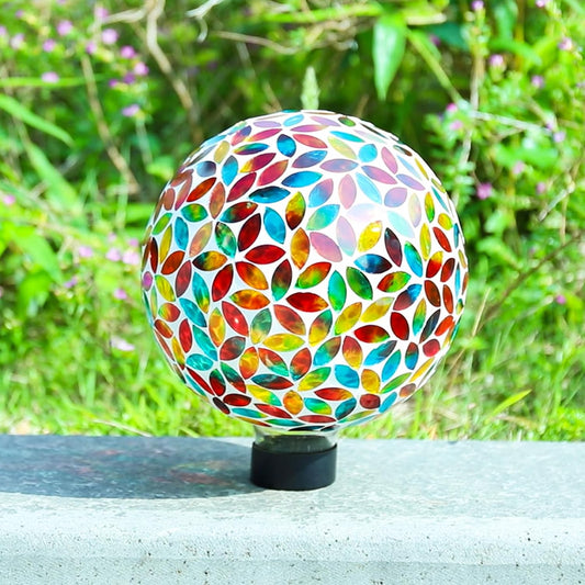 VCUTEKA Gazing Ball, 8" Glass Gazing Balls Sphere for Garden Lawn Outdoor Ornament Yard Decorative