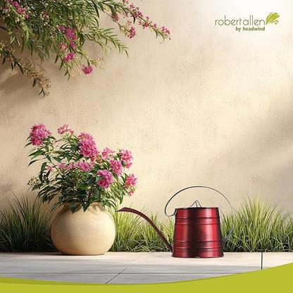 Headwind Danbury Vintage Watering Can – 1/2 Gallon Cayenne Red Decorative Galvanized Large Metal Watering Can Planter for Outdoor & Indoor – Antique Style by Robert Allen