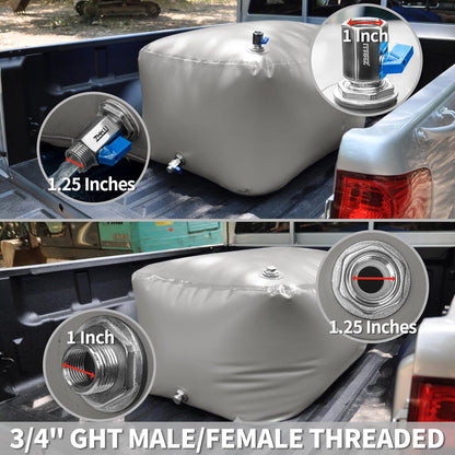 Water Storage Bladder for Drinking, TPU Water Bladder Tank, No BPA & PVC Portable Collapsible Flexible Container for RV Camping, Emergency Water Supply & Irrigation, Food-grade Materials, 100 Gallon