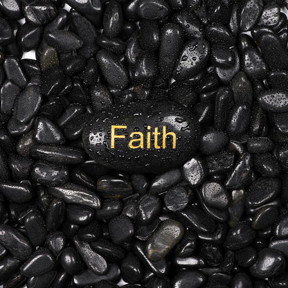 11lbs Black Natural River Rocks, High-Polished Pebbles for Plants Garden, 0.3-0.8 inch Decorative Stones, Ideal for Fish Tank, Vases, Home Decor and Garden Landscaping,Black