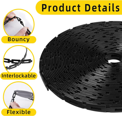 CODREE 50 FT Plastic Chain Lock Tree Tie - 1/2 Inch Wide Adjustable Tree Support Straps for Staking - Flexible Reusable Cable Plant Ties