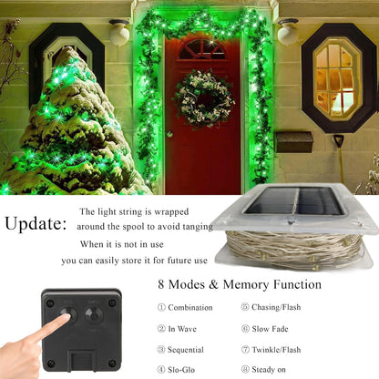 Joomer Solar Fairy Lights, 2-Pack Total 80FT 240LED Solar String Lights Outdoor Waterproof 8 Lighting Modes for Fence Party Garden Patio Yard Home Holiday Tree Outdoor Decoration