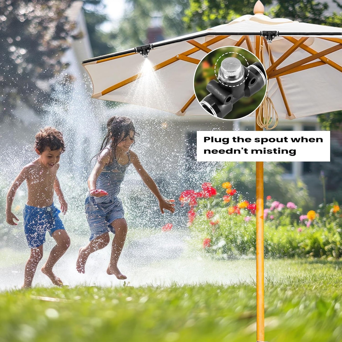 15Pcs Brass Misting Nozzle Plugs for Outdoor Spray Cooling System Heavy Duty 10/24 UNC Mister Nozzle Plugs for Greenhouse Patio Misting System