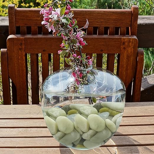 2LB Jade Pebbles for Indoor Plants, 0.7-1.2 Inch Natural Polished Stones,Decorative River Rocks for Succulent, Vase, Flowerpot, Landscaping, Outdoor Garden and Planters